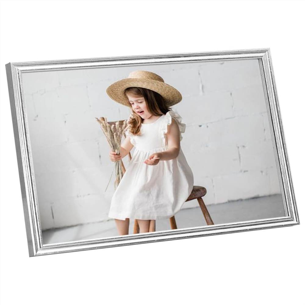 Photo Frames Collage 3 pcs for Wall or Table Silver 59.4x84 cm