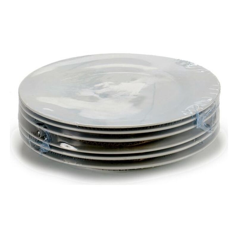 Flat plate ? 24,5 cm White Porcelain (24,5 x 2,3 x 24,5 cm)
