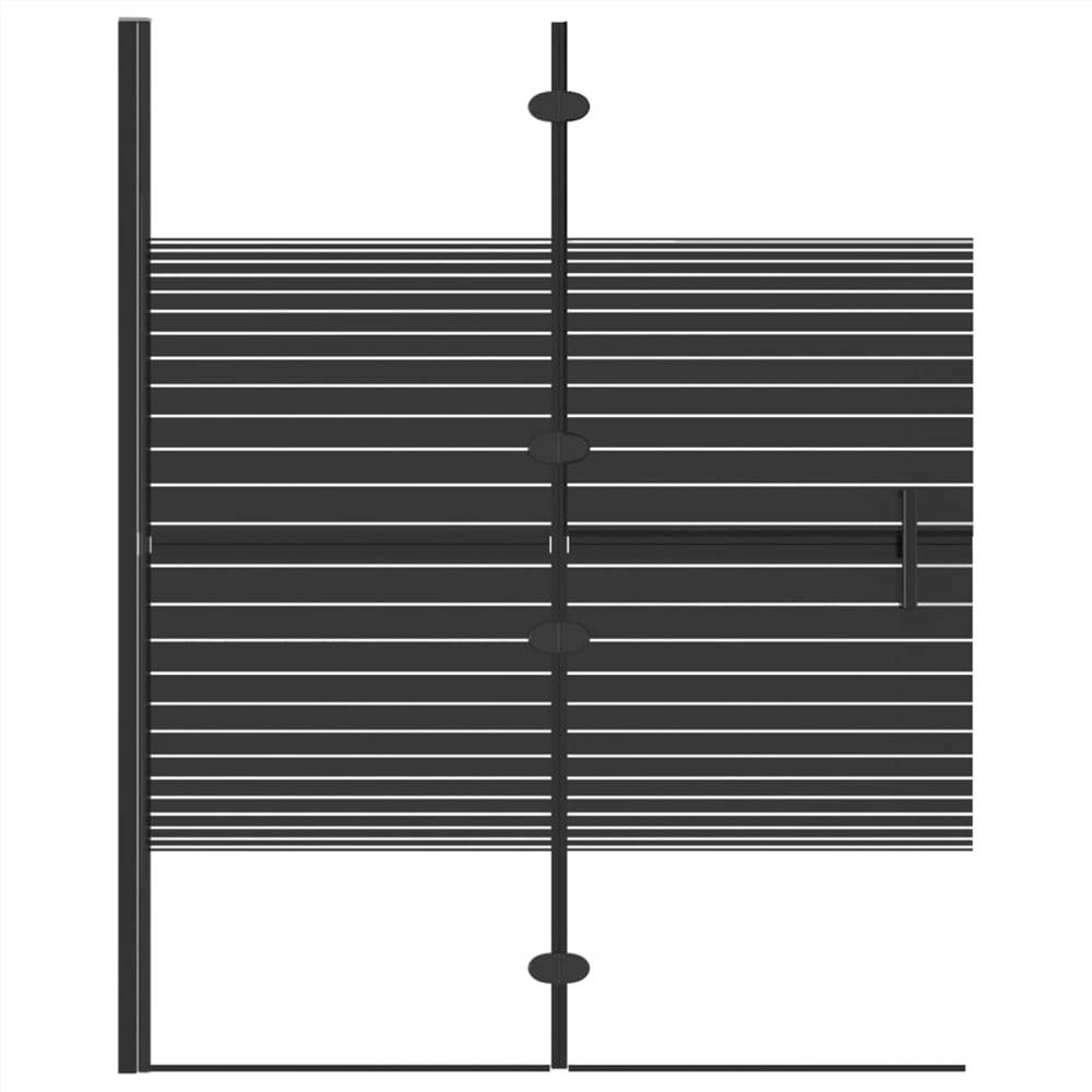 Folding Shower Enclosure ESG 100x140 cm Black