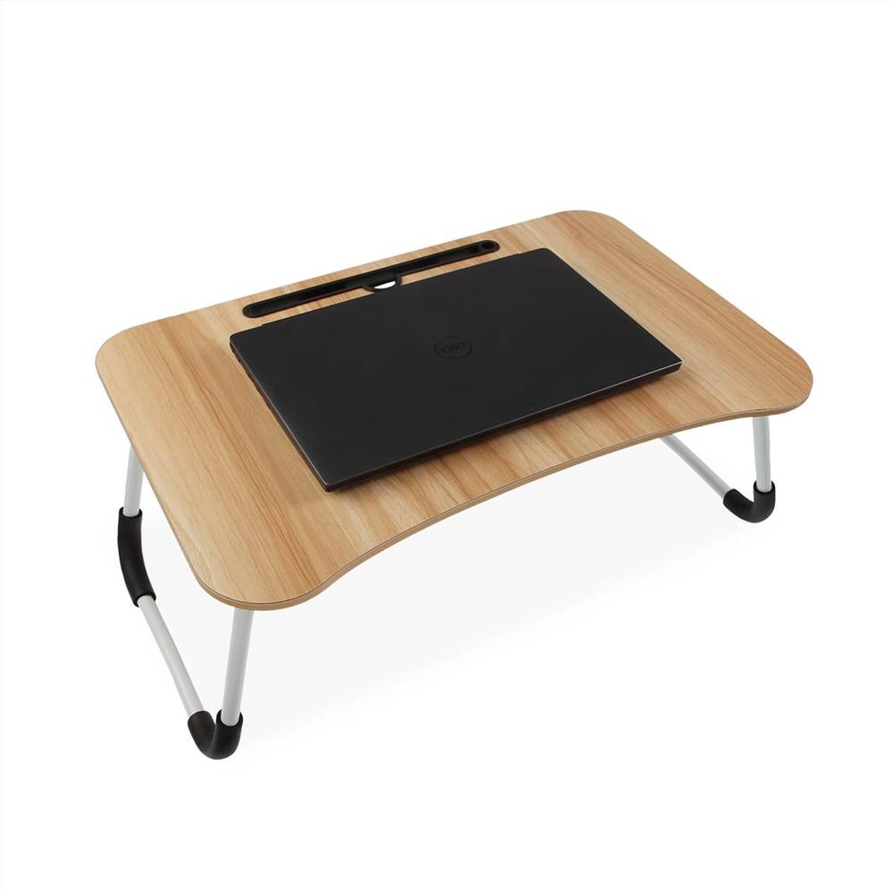 Folding Tray for Bed Laptop Metal Plastic MDF Wood (40 x 28 x 60 cm)