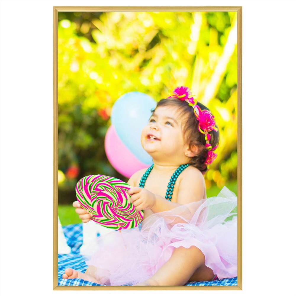 Photo Frames Collage 3 pcs for Wall or Table Gold 21x29.7cm MDF