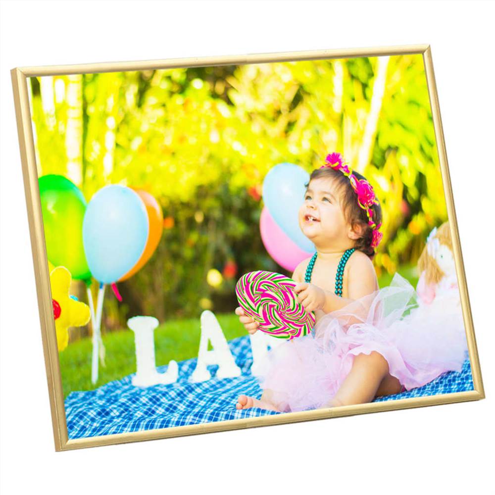 Photo Frames Collage 3 pcs for Wall or Table Gold 21x29.7cm MDF