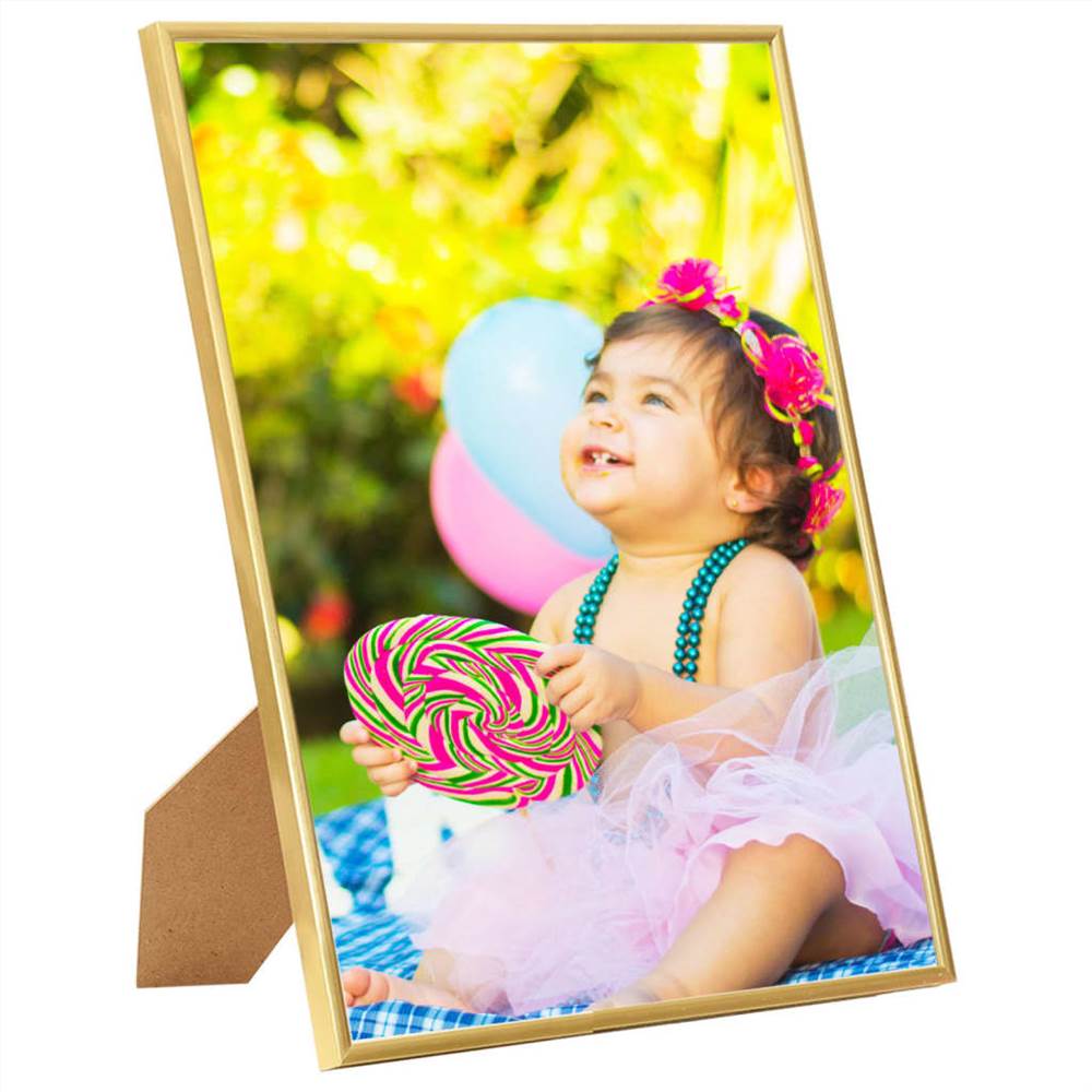 Photo Frames Collage 3 pcs for Wall or Table Gold 21x29.7cm MDF