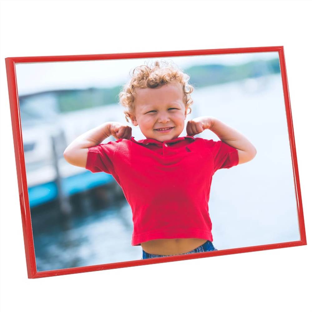 Photo Frames Collage 3 pcs for Wall or Table Red 50x70 cm MDF