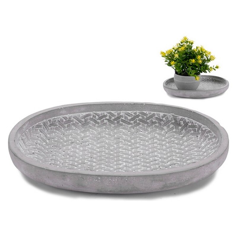

Wicker Kitchen Tableware Oval Cement Plate (28 x 4 x 23 cm)