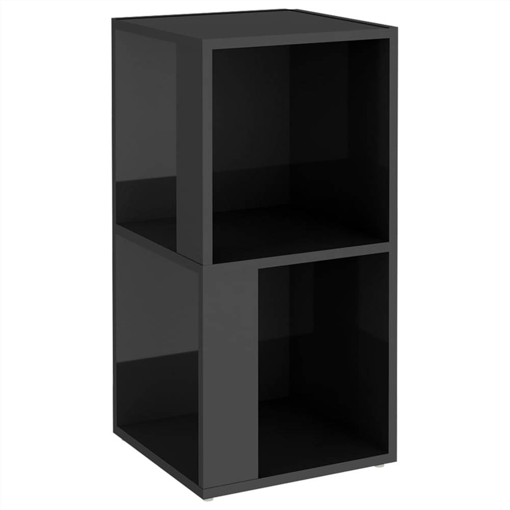 Corner Cabinet High Gloss Grey 33x33x67 cm Chipboard