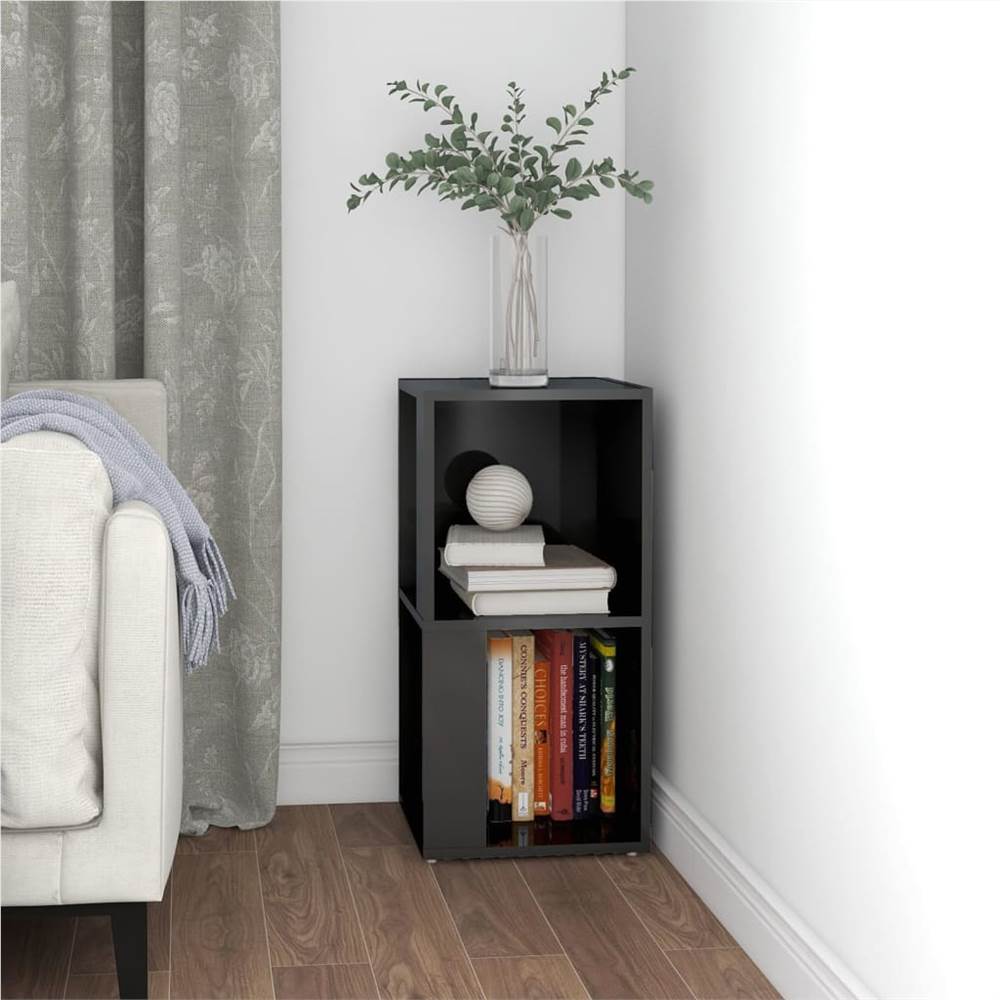 Corner Cabinet High Gloss Grey 33x33x67 cm Chipboard