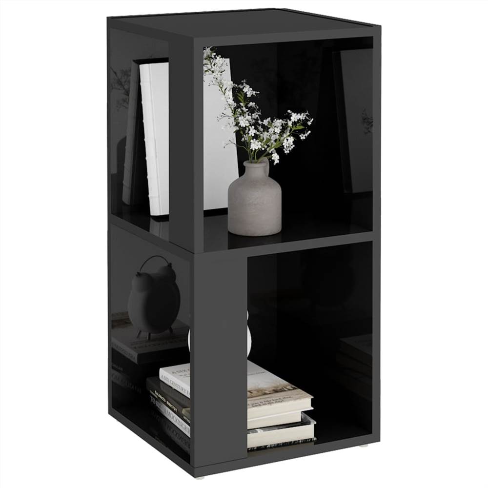 Corner Cabinet High Gloss Grey 33x33x67 cm Chipboard