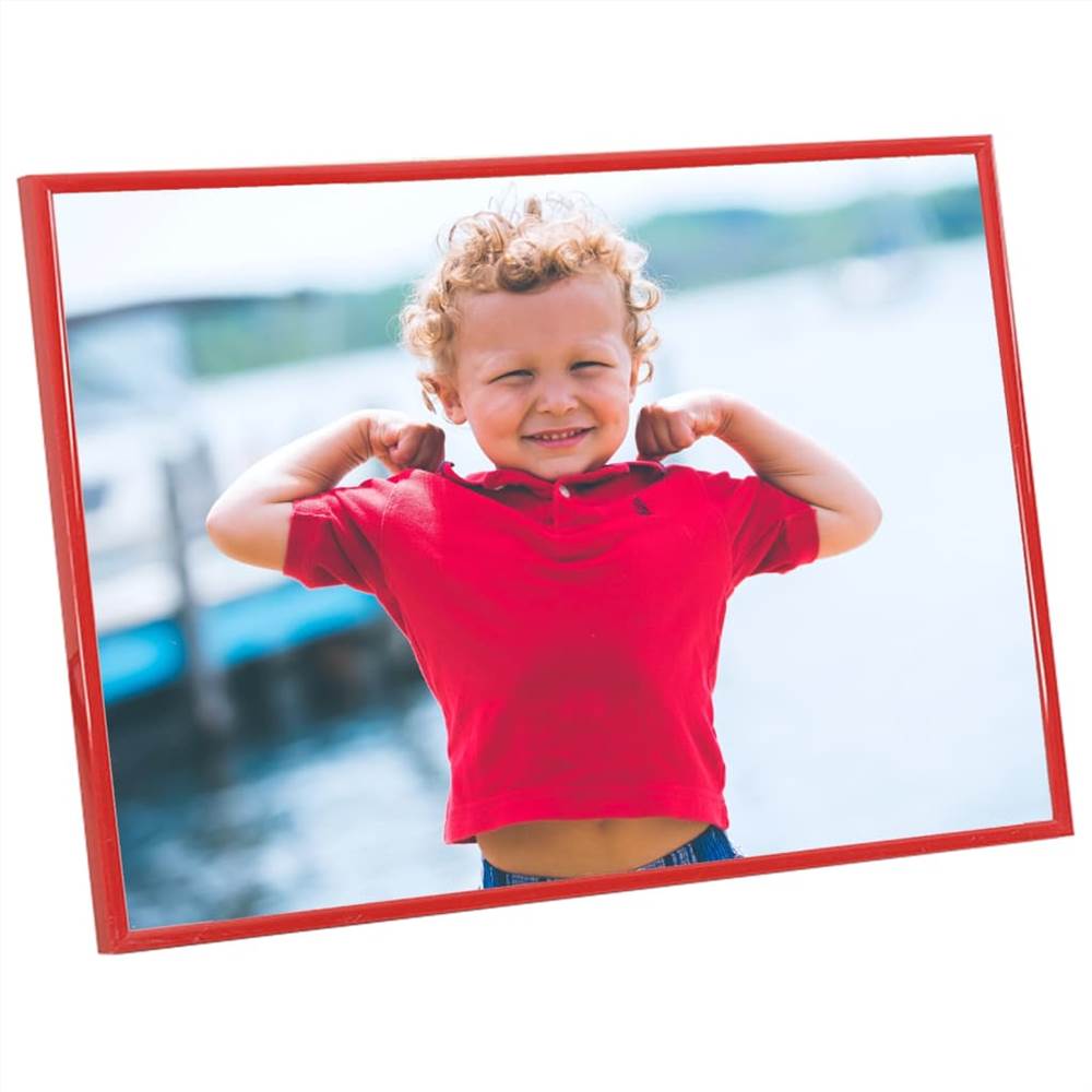 Photo Frames Collage 10 pcs for Wall or Table Red 18x24 cm MDF