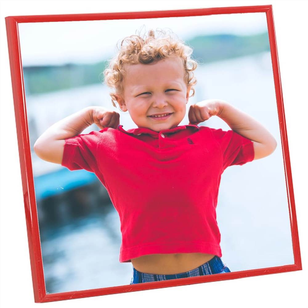 Photo Frames Collage 5 pcs for Wall or Table Red 40x40 cm MDF