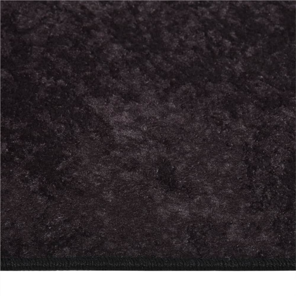 Rug Washable 80x300 cm Anthracite Anti Slip