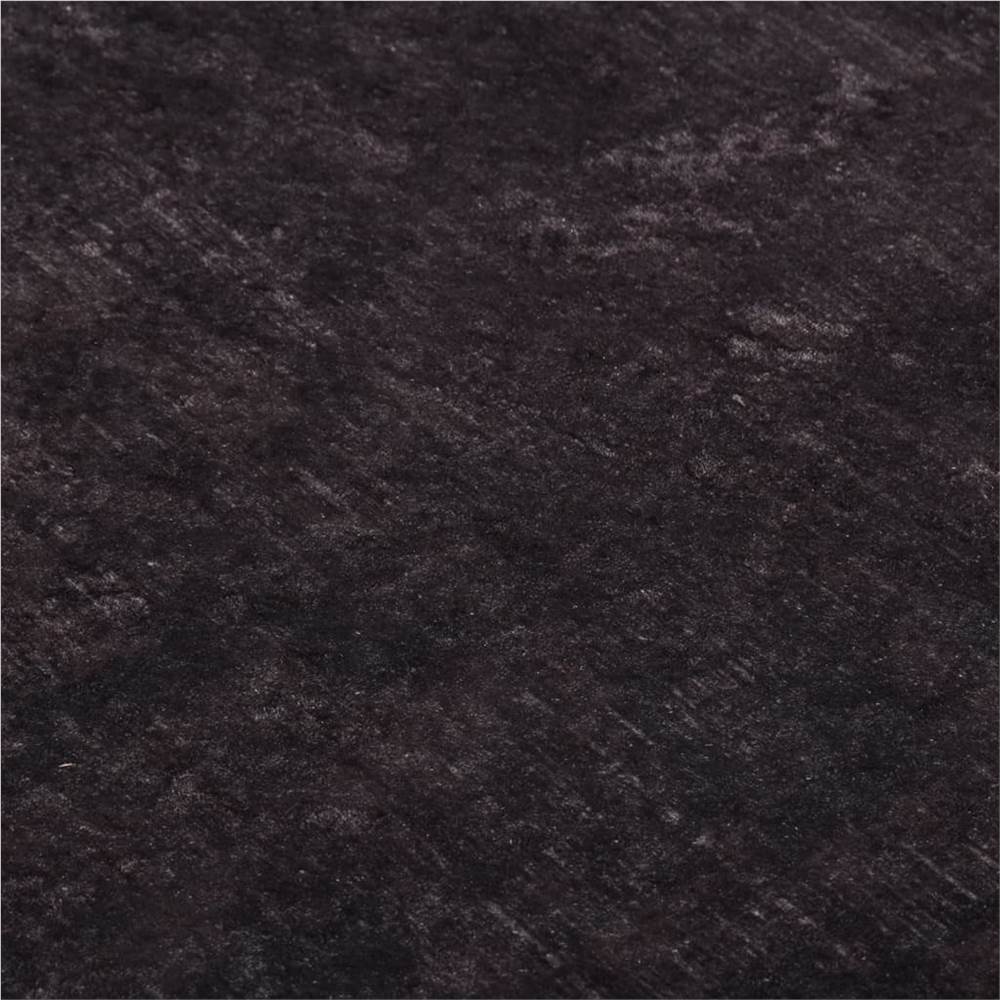 Rug Washable 80x300 cm Black and Gold Anti Slip