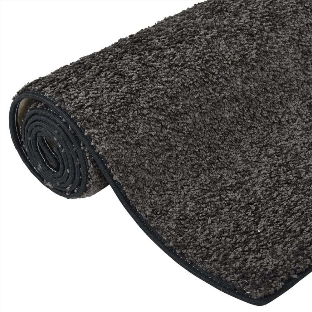Soft Pile Rug Anti-slip 115x170 cm Anthracite