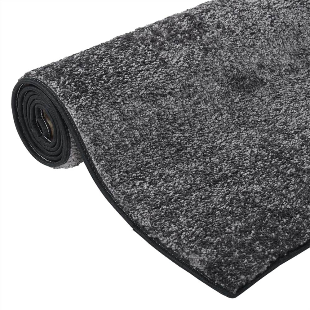 Soft Pile Rug Anti-slip 57x150 cm Grey