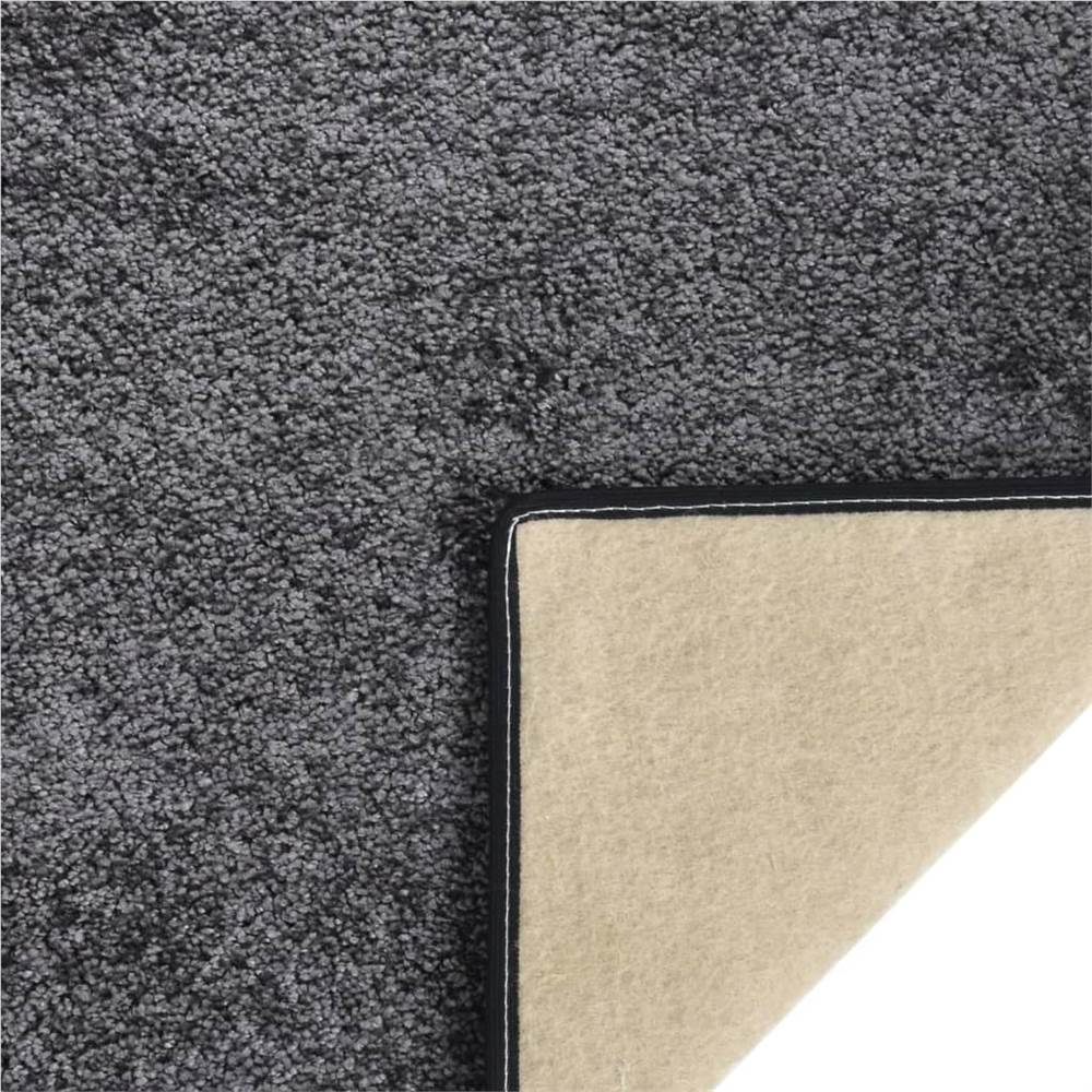 Soft Pile Rug Anti-slip 57x150 cm Grey