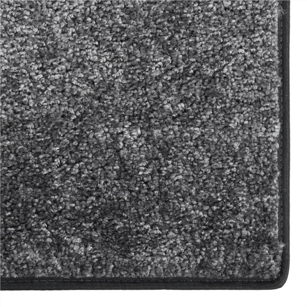 Soft Pile Rug Anti-slip 57x150 cm Grey