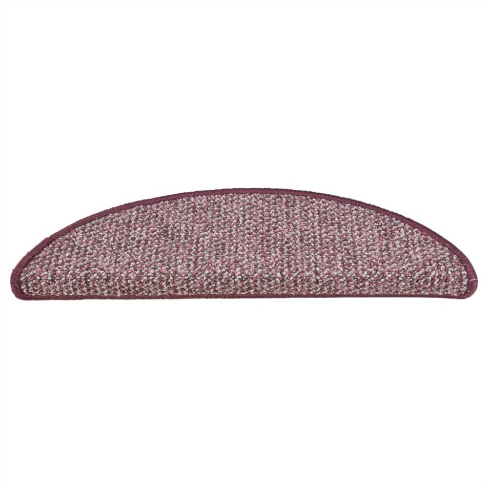 Carpet Stair Treads 15 pcs Purple 56x20 cm