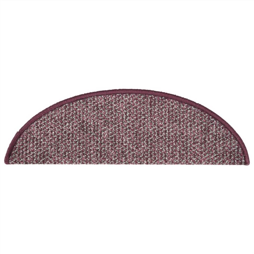 Carpet Stair Treads 15 pcs Purple 56x20 cm
