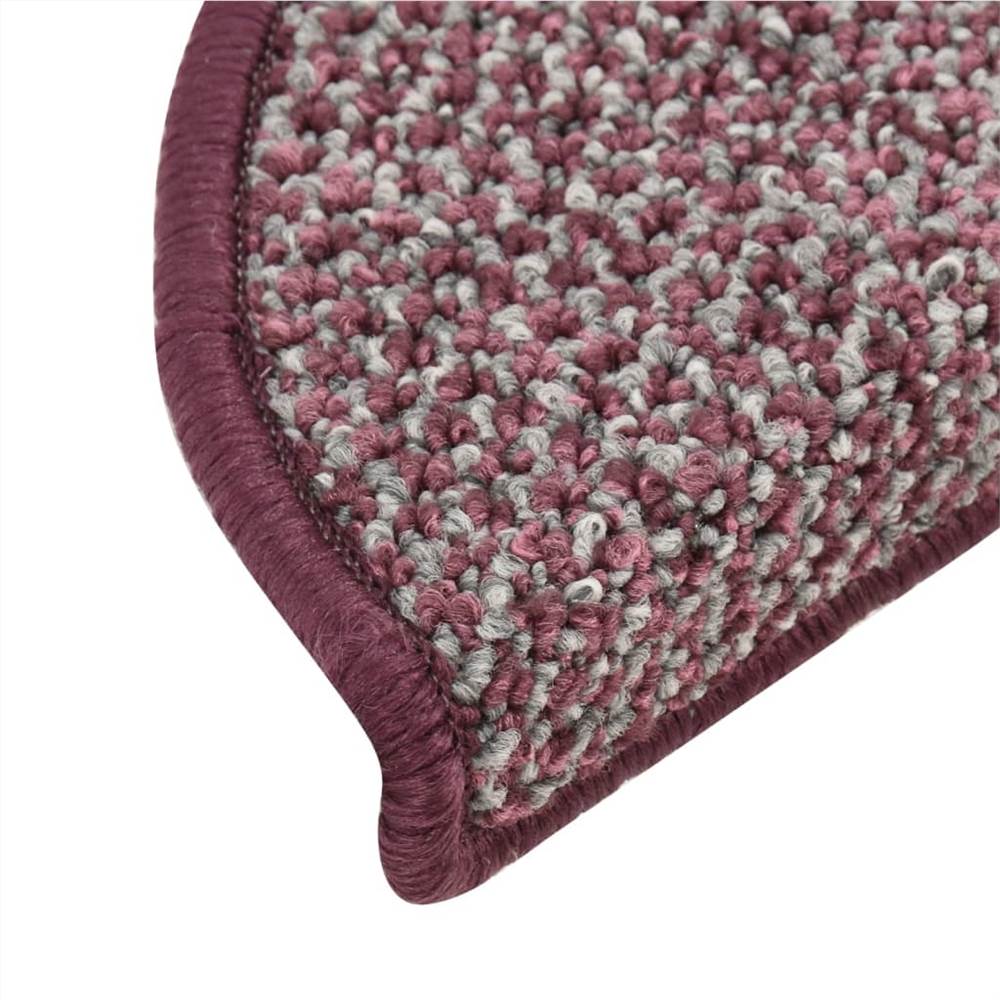 Carpet Stair Treads 15 pcs Purple 56x20 cm