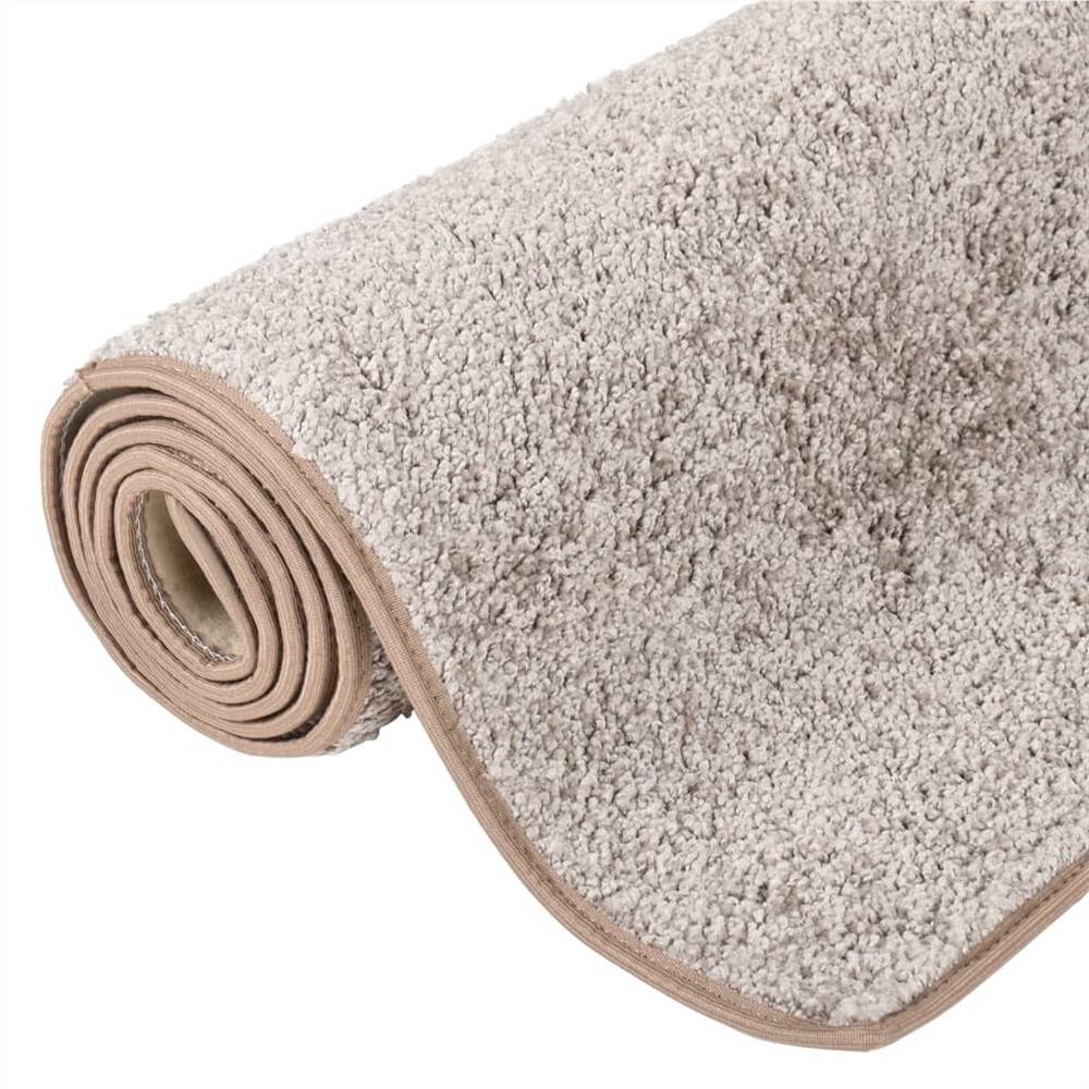 Soft Pile Rug Anti-slip 57x150 cm Camel