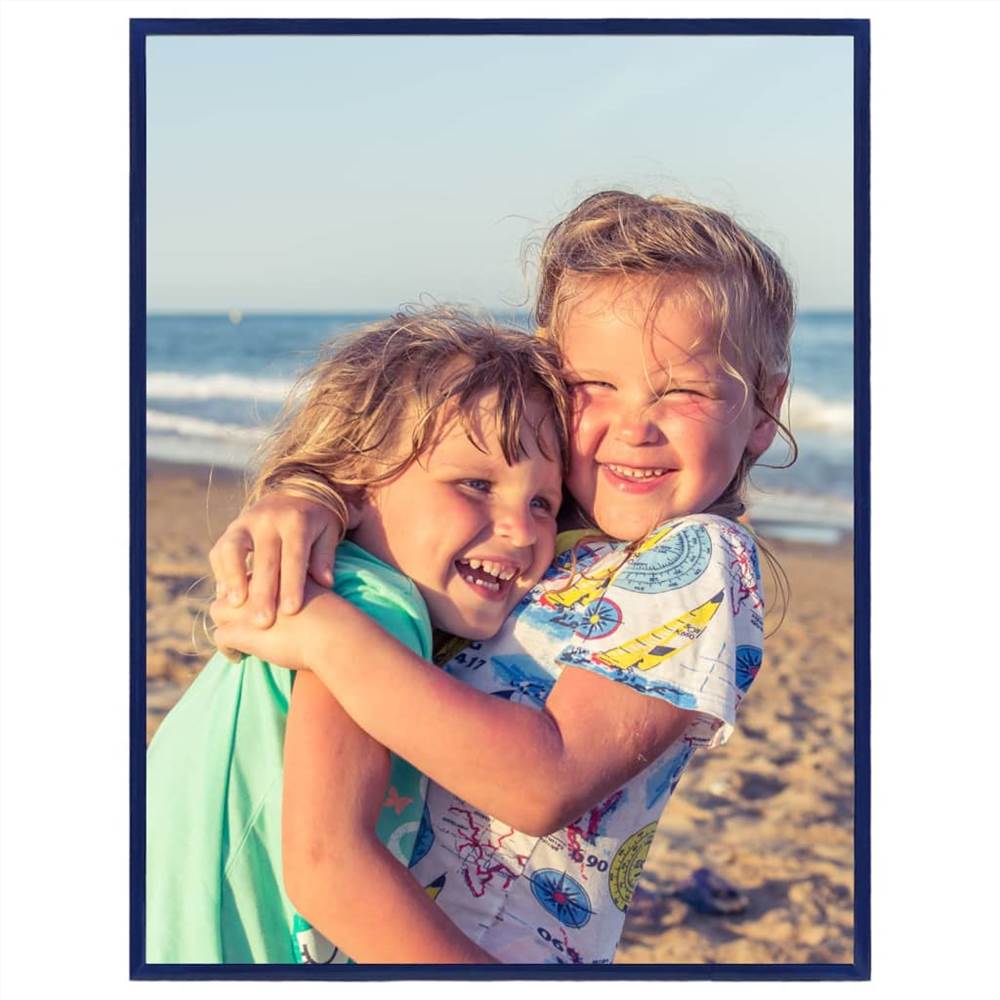Photo Frames Collage 5 pcs for Wall or Table Blue 40x50 cm MDF