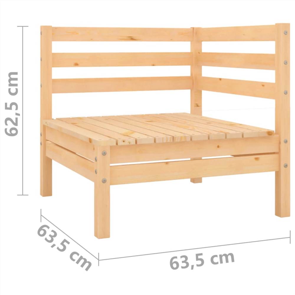 5 Piece Garden Lounge Set Solid Pinewood