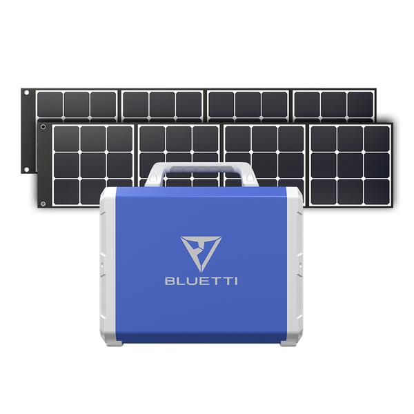 

BLUETTI EB150 Portable Power Station 1500Wh + 2PCS SP120 120W Solar Panel - Blue