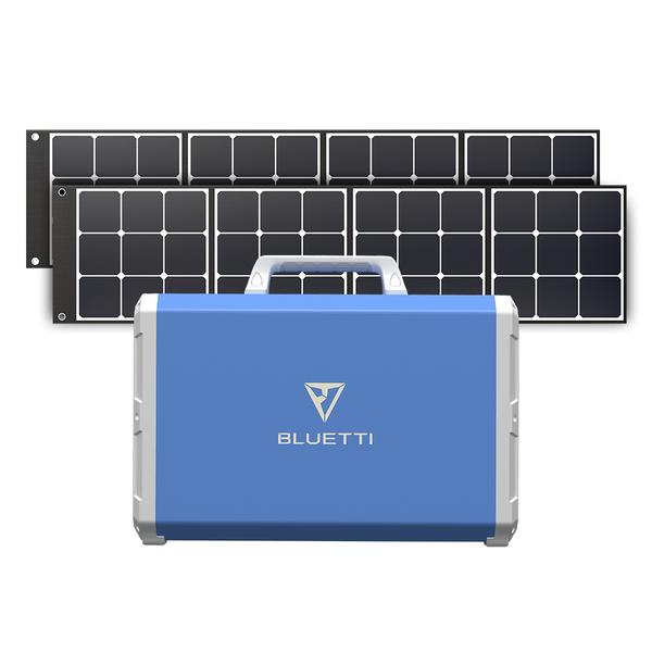 

BLUETTI EB240 2400Wh/1000W Portable Power Station + 2PCS SP200 200W Solar Panel