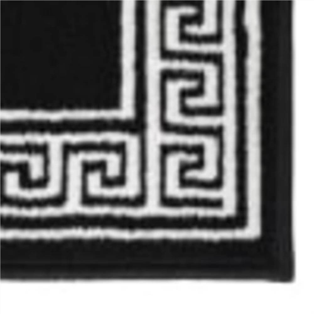 Runner Rug BCF Black with Motif 100x500 cm