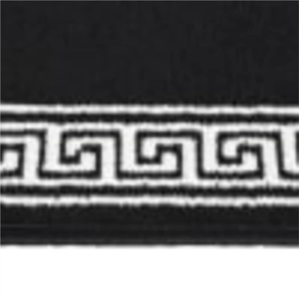 Runner Rug BCF Black with Motif 100x500 cm