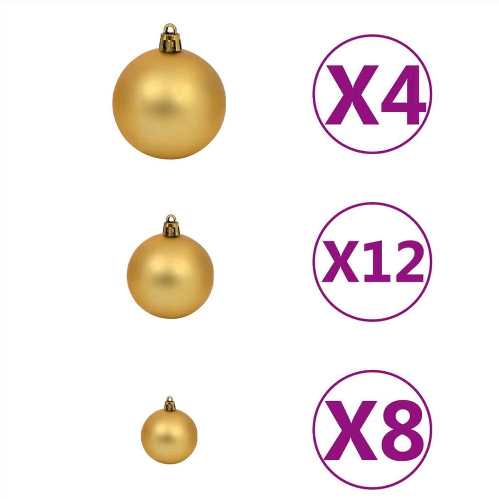100 Piece Christmas Ball Set 6 cm Brown/Bronze/Gold