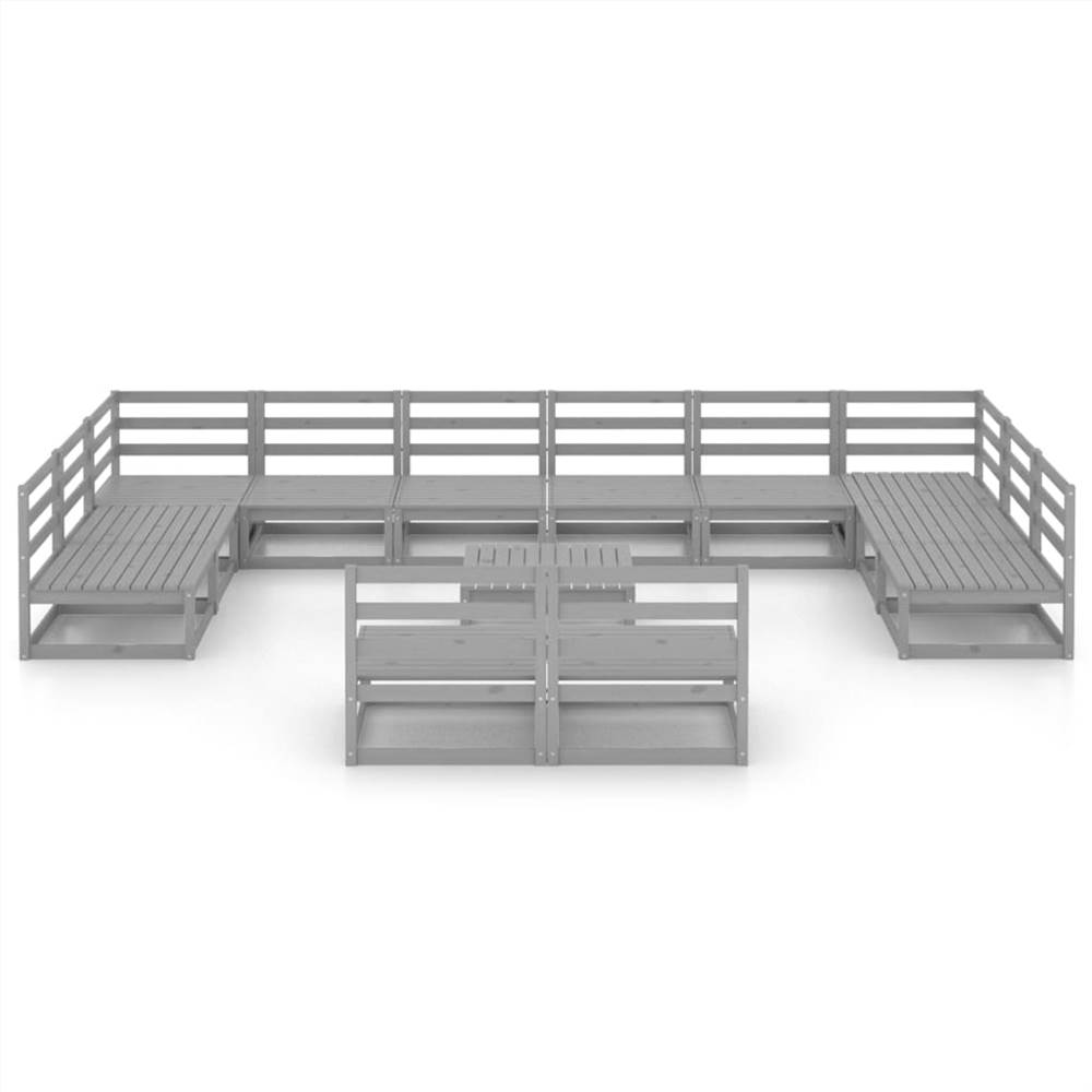 13 Piece Garden Lounge Set Solid Pinewood