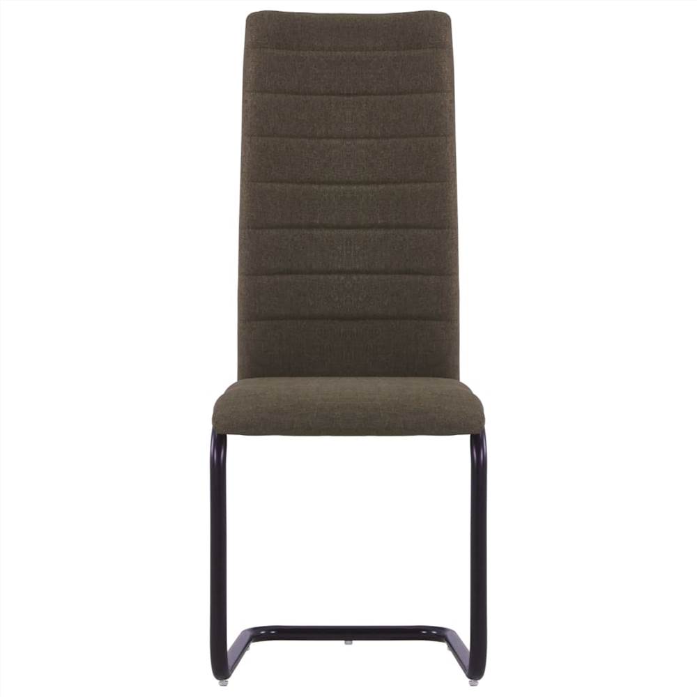 3054729 Cantilever Dining Chairs 6 pcs Brown Fabric (282028+282029) (UK/FI/IE/NO only)