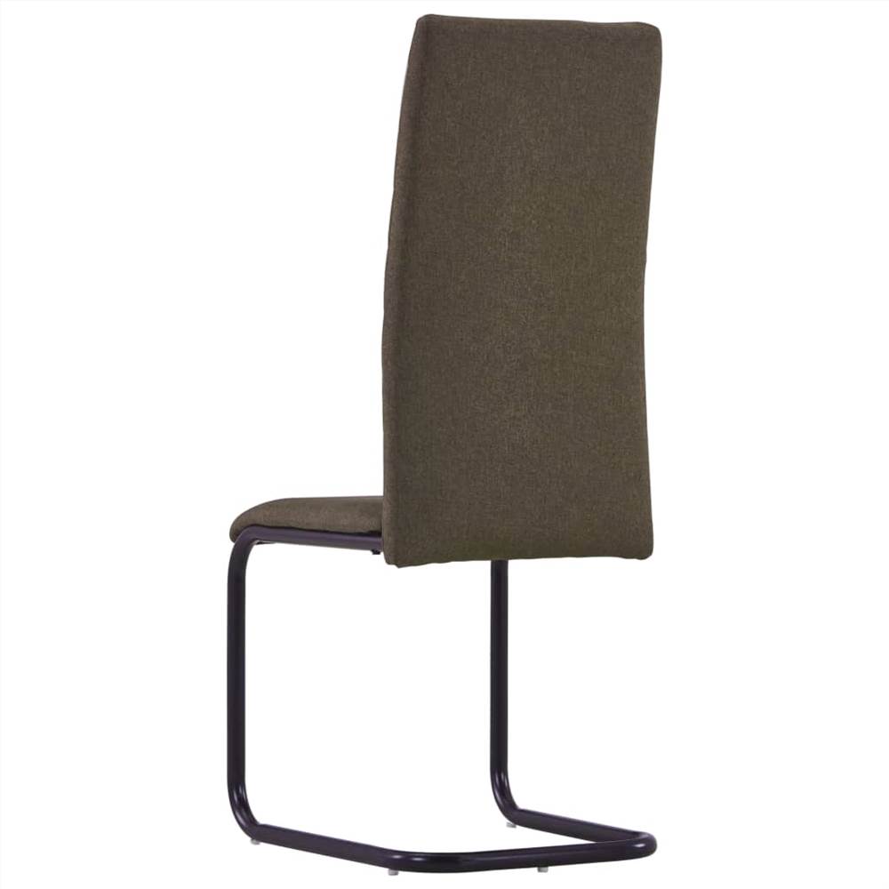 3054729 Cantilever Dining Chairs 6 pcs Brown Fabric (282028+282029) (UK/FI/IE/NO only)