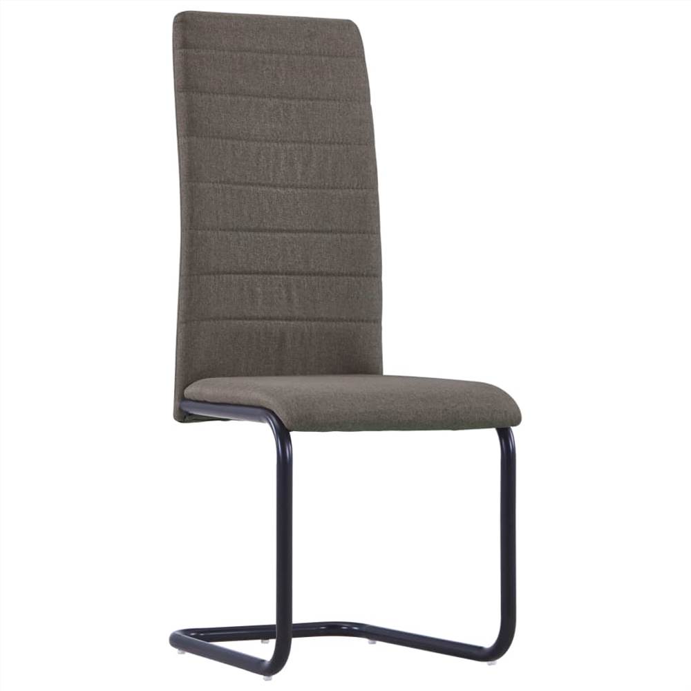 3054735 Cantilever Dining Chairs 6 pcs Taupe Fabric (282040+282041) (UK/FI/IE/NO only)