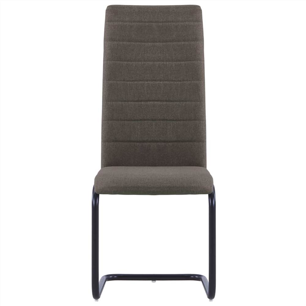 3054735 Cantilever Dining Chairs 6 pcs Taupe Fabric (282040+282041) (UK/FI/IE/NO only)