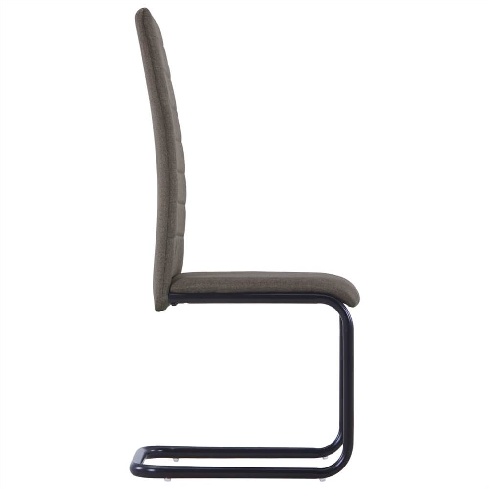3054735 Cantilever Dining Chairs 6 pcs Taupe Fabric (282040+282041) (UK/FI/IE/NO only)