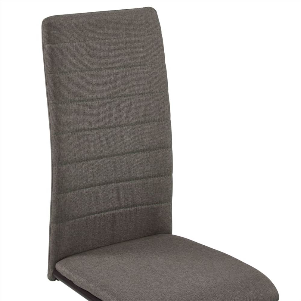 3054735 Cantilever Dining Chairs 6 pcs Taupe Fabric (282040+282041) (UK/FI/IE/NO only)