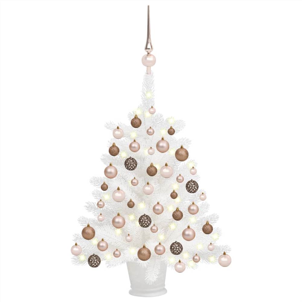 

Artificial Christmas Tree with LEDs&Ball Set White 65 cm
