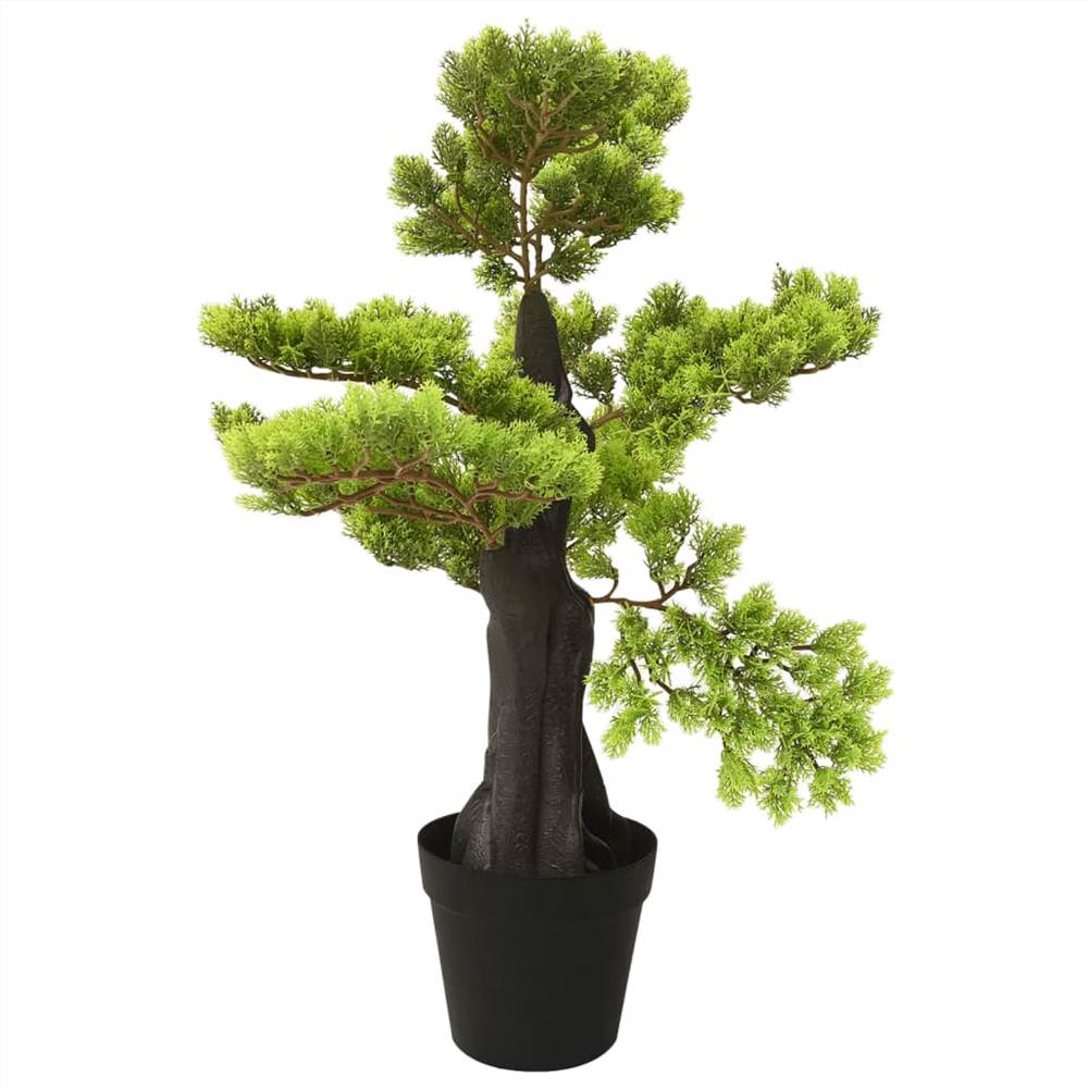 Artificial Cypress Bonsai with Pot 70 cm Green