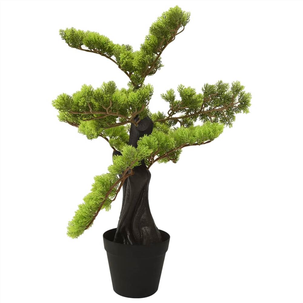 Artificial Cypress Bonsai with Pot 70 cm Green
