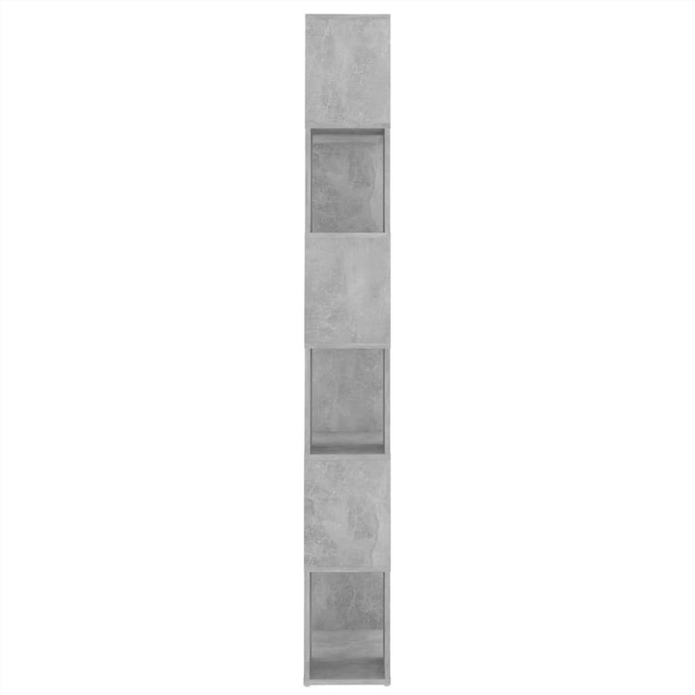 Book Cabinet Room Divider Concrete Grey 60x24x186 cm Chipboard
