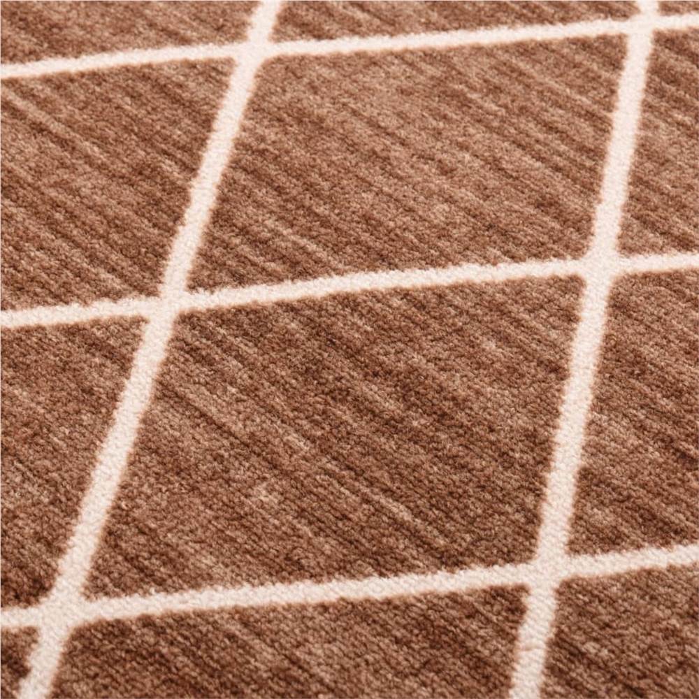 Carpet Runner Dark Brown 80x100 cm