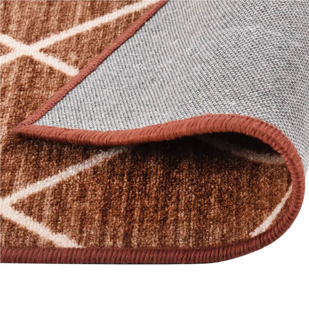 Carpet Runner Dark Brown 80x100 cm