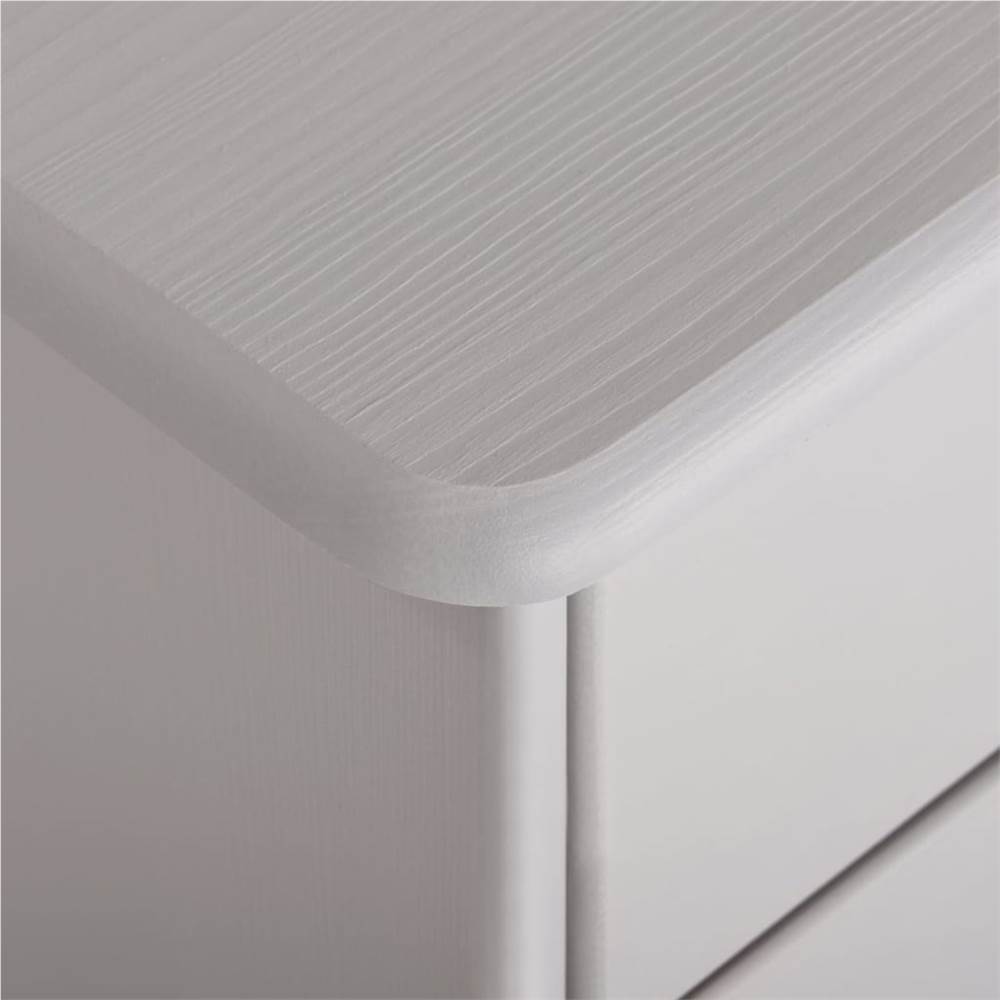 Chest of Drawers Grey 75x35x80 cm Solid Pine Wood