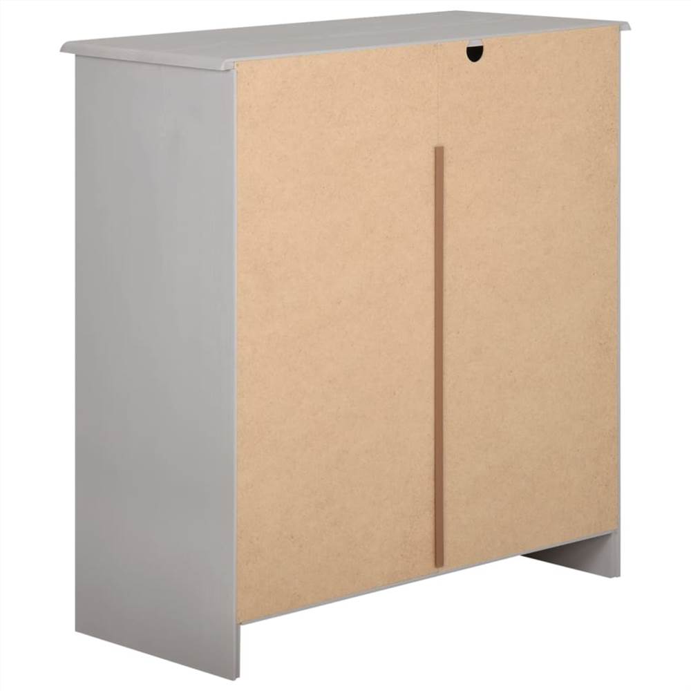 Chest of Drawers Grey 75x35x80 cm Solid Pine Wood