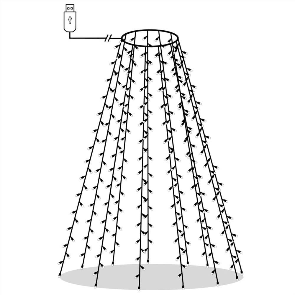 Christmas Tree Net Lights with 210 LEDs IP44 Colourful 210 cm