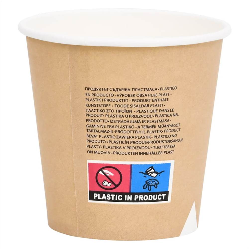 Coffee Paper Cups 120 ml 500 pcs Brown