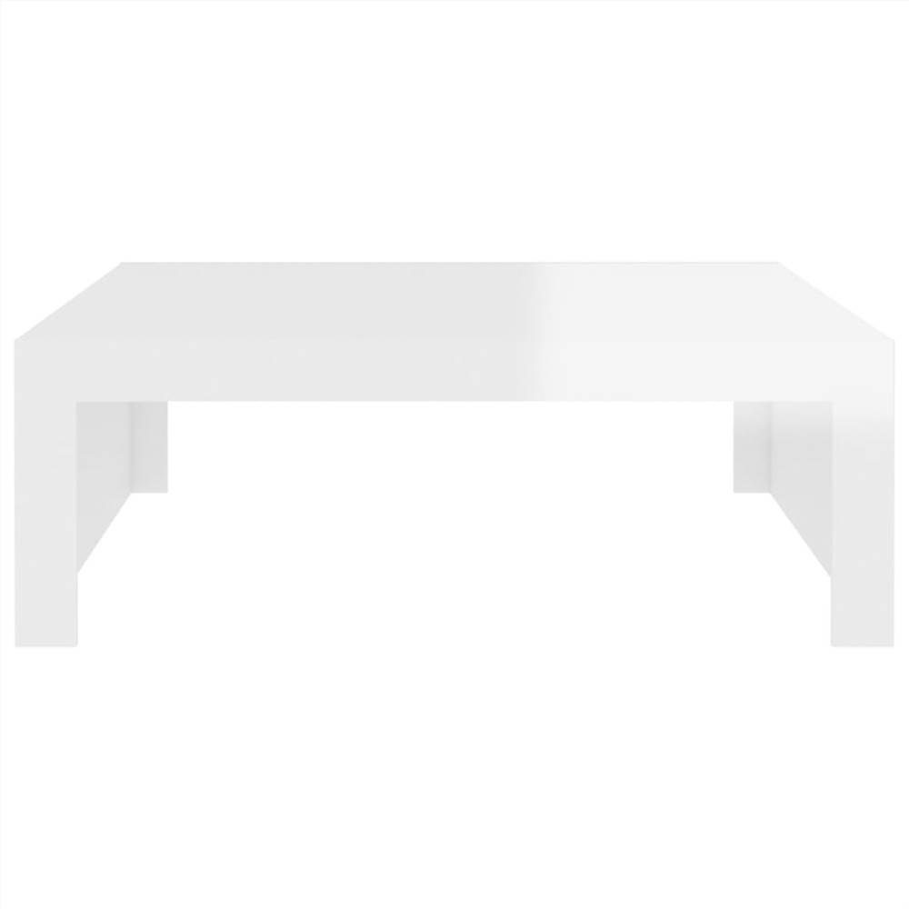 Coffee Table High Gloss White 100x100x35 cm Chipboard