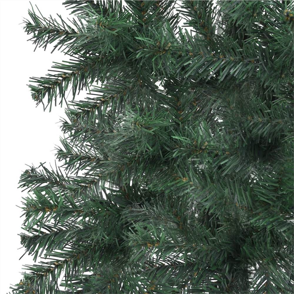 Corner Artificial Christmas Tree LEDs&Ball Set Green 120 cm PVC